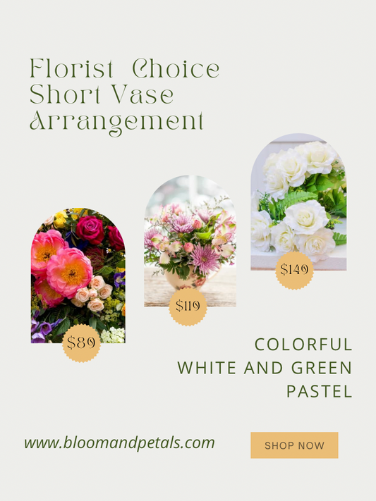 Florist’s Choice short Vase flower Arrangement