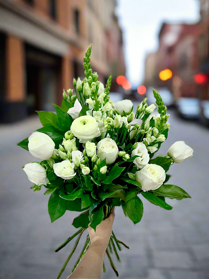 Frosty Forest Fantasy-Flower Hand Tied Bouquet