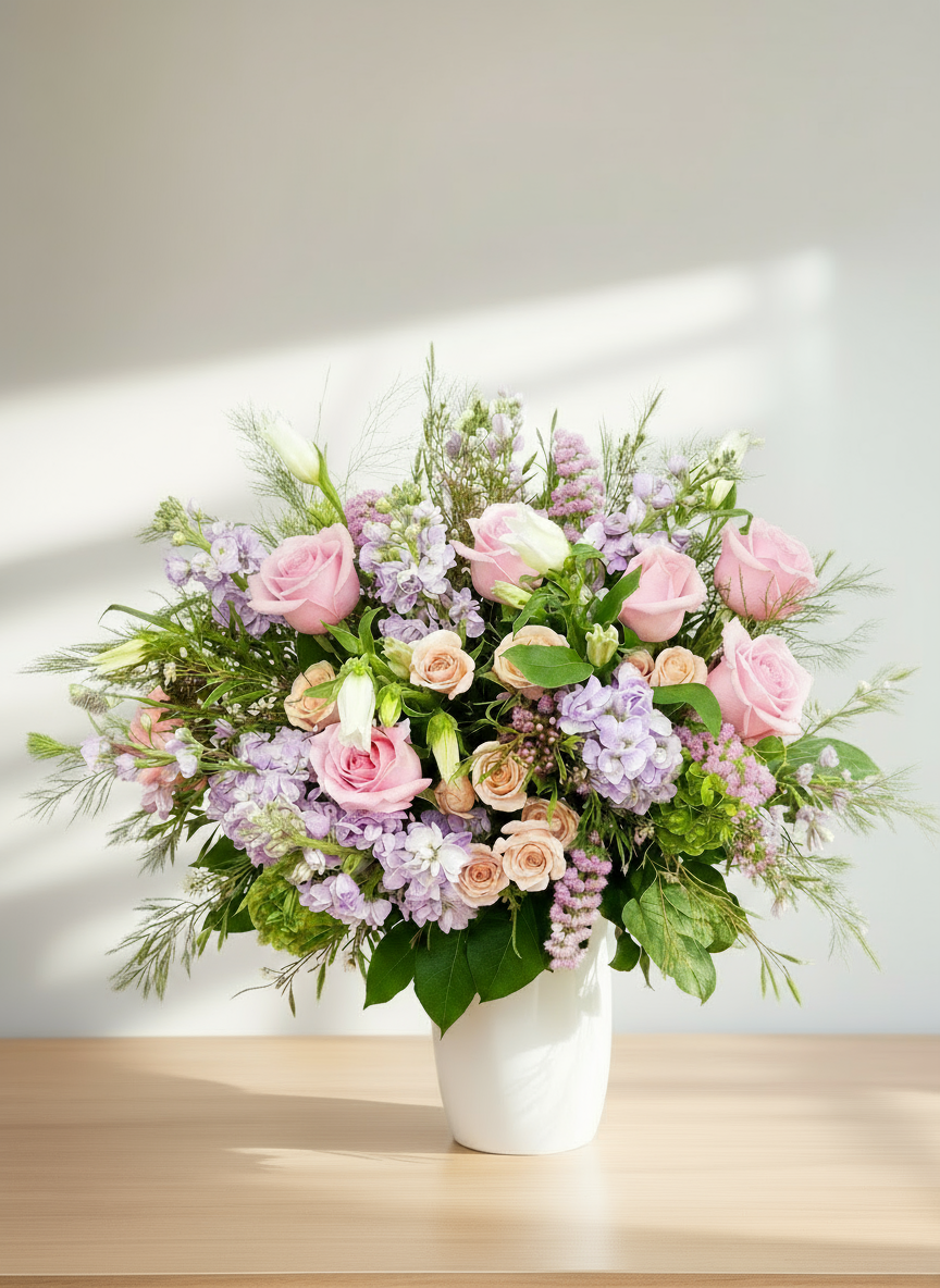 Verdant Romance-Vase Arrangement