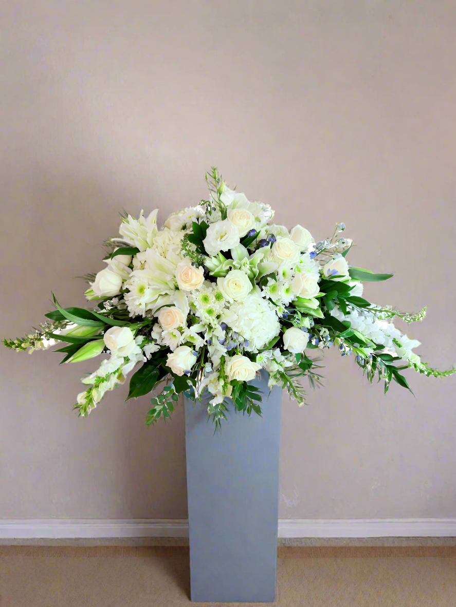 Wings of Peace-Cascade Spray Funeral Arrangement
