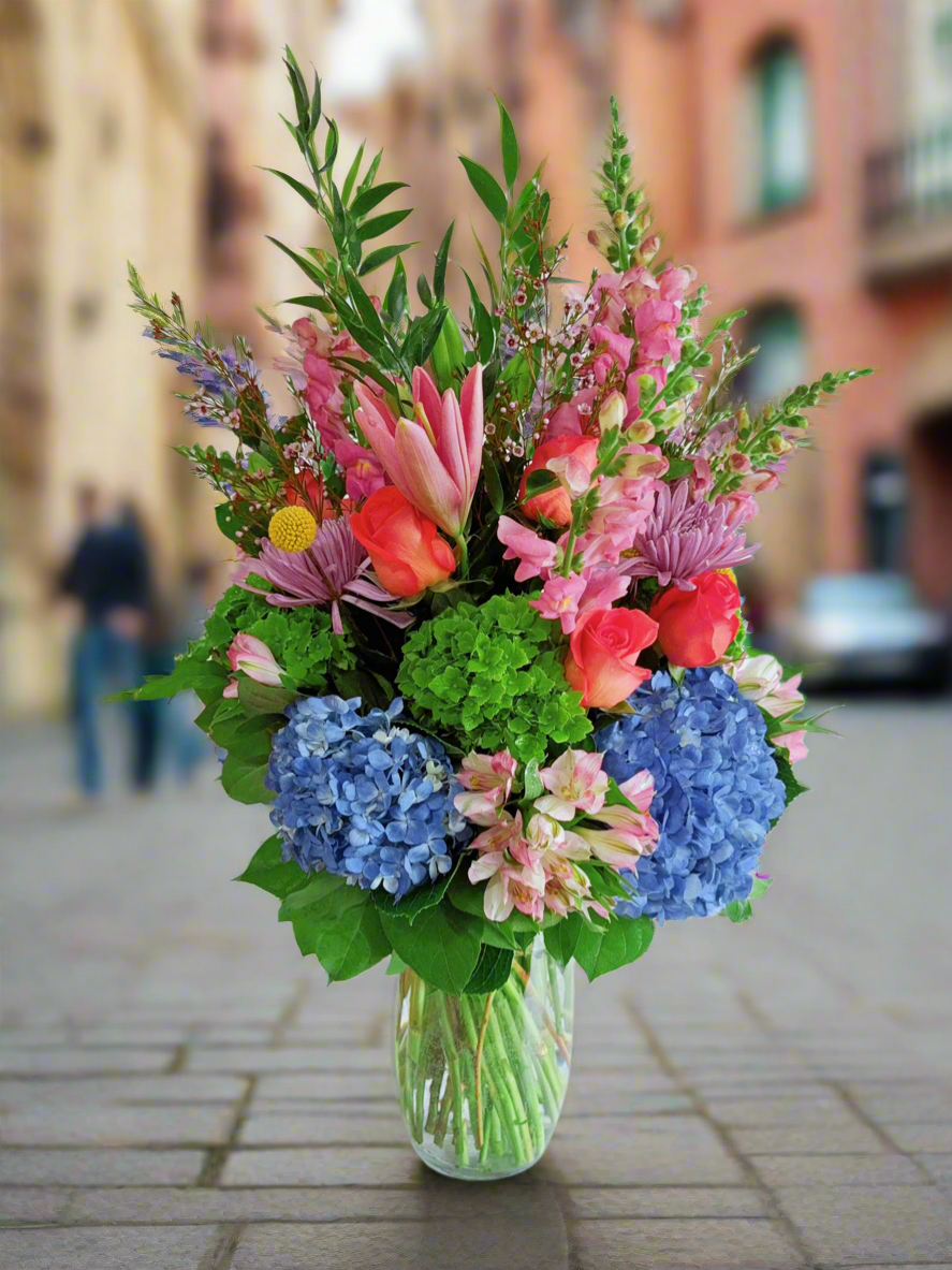 Ocean Breeze-Tall flower Vase arrangement