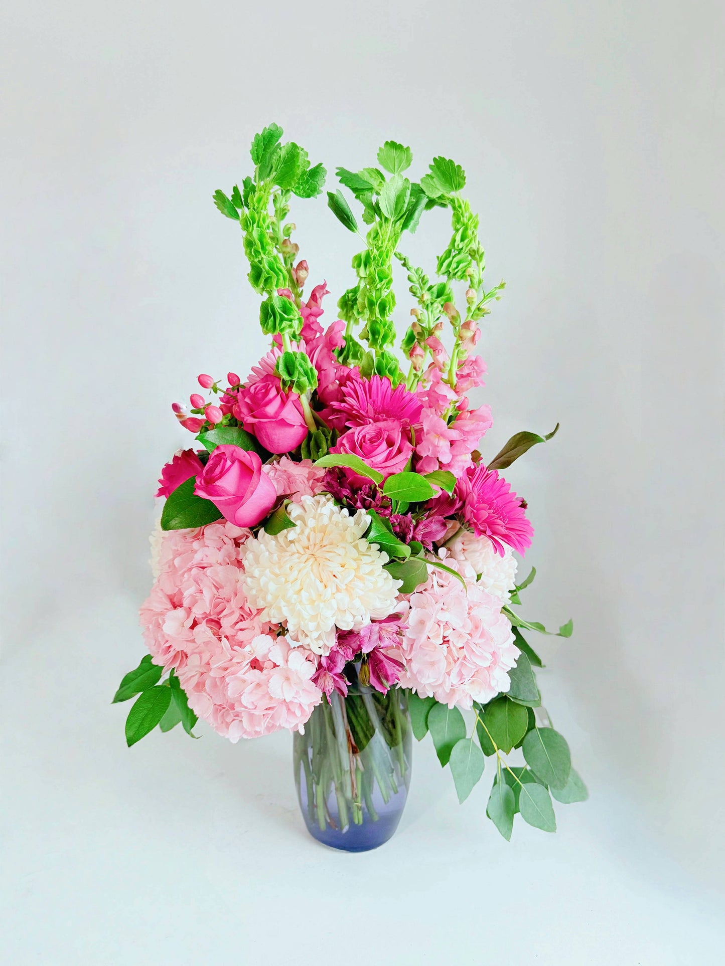 Floral Bloom-Tall vase flower arrangement