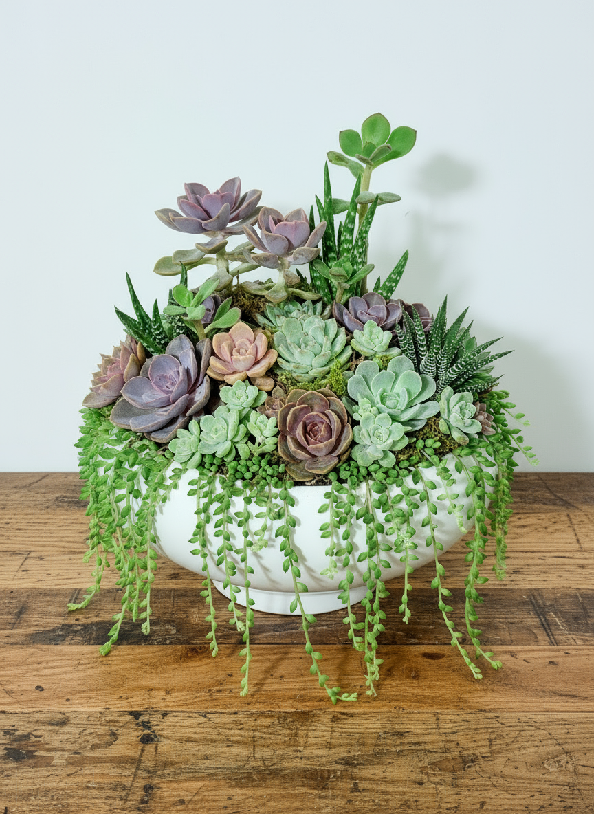 Succulent haven-Plant Centerpieces